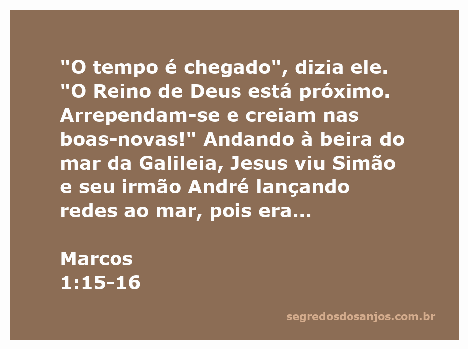 Jesus chamando os primeiros discípulos à beira do mar da Galileia, enquanto ensina sobre o Reino de Deus.