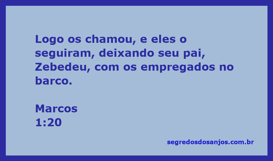Imagem de Jesus chamando os discípulos, que deixam Zebedeu com os empregados no barco.