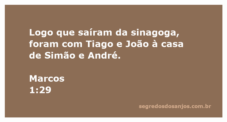 Jesus e seus discípulos saindo da sinagoga e indo para a casa de Simão e André.