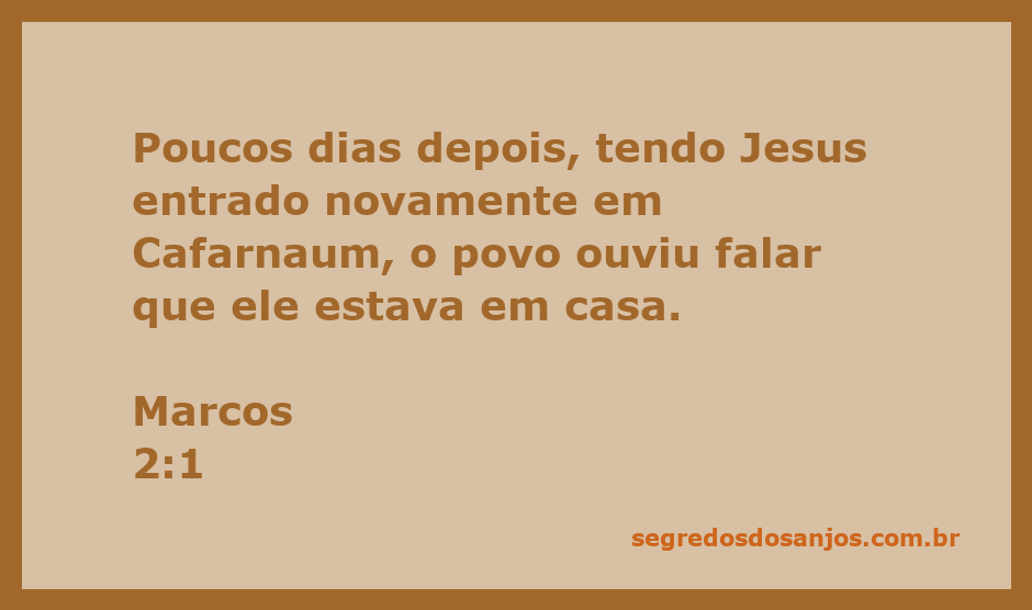 Jesus entrando em Cafarnaum, cercado por uma multidão de pessoas curiosas.