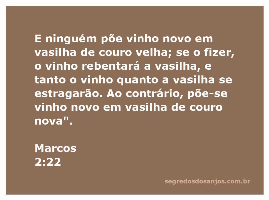 Imagem representativa de vinho novo sendo colocado em vasilha de couro nova, simbolizando renovação e transformação.