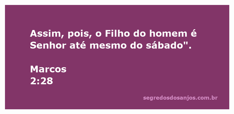 Jesus afirmando sua autoridade sobre o sábado, conforme Marcos 2:28.