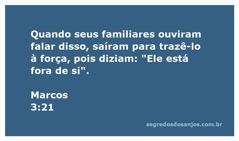 Imagem que representa a reação dos familiares de Jesus ao ouvir sobre seus ensinamentos em Marcos 3:21.