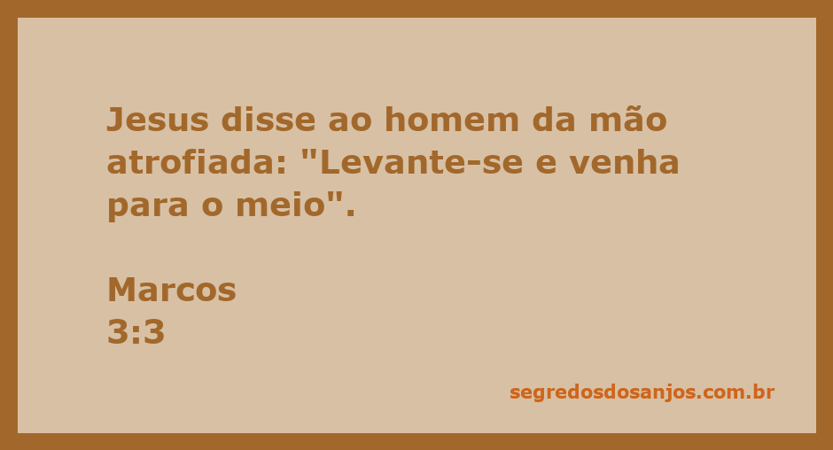 Jesus cura o homem com a mão atrofiada, que se levanta e se aproxima.