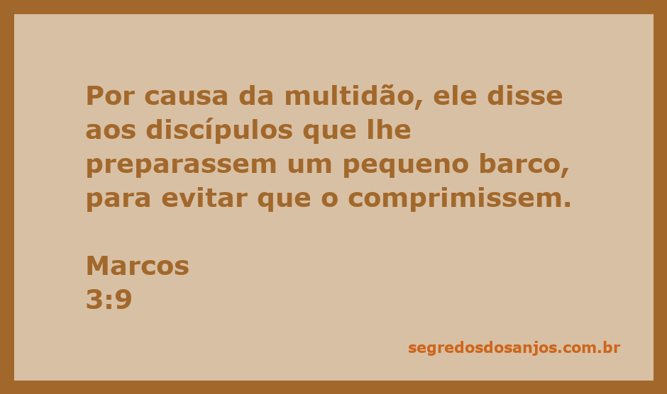 Jesus instruindo seus discípulos a prepararem um barco para evitar a multidão.