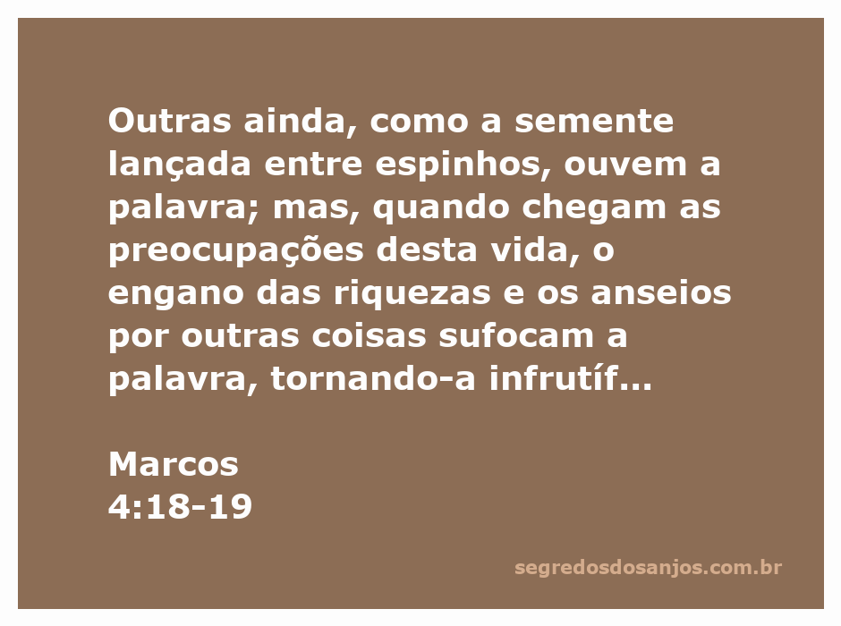Imagem representando a parábola da semente entre espinhos, simbolizando preocupações e enganos que sufocam a palavra de Deus.