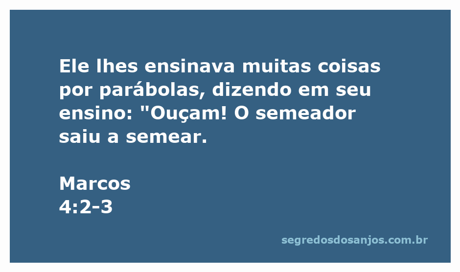 Ilustração do semeador semeando sementes em um campo, representando a parábola de Marcos 4:2-3.