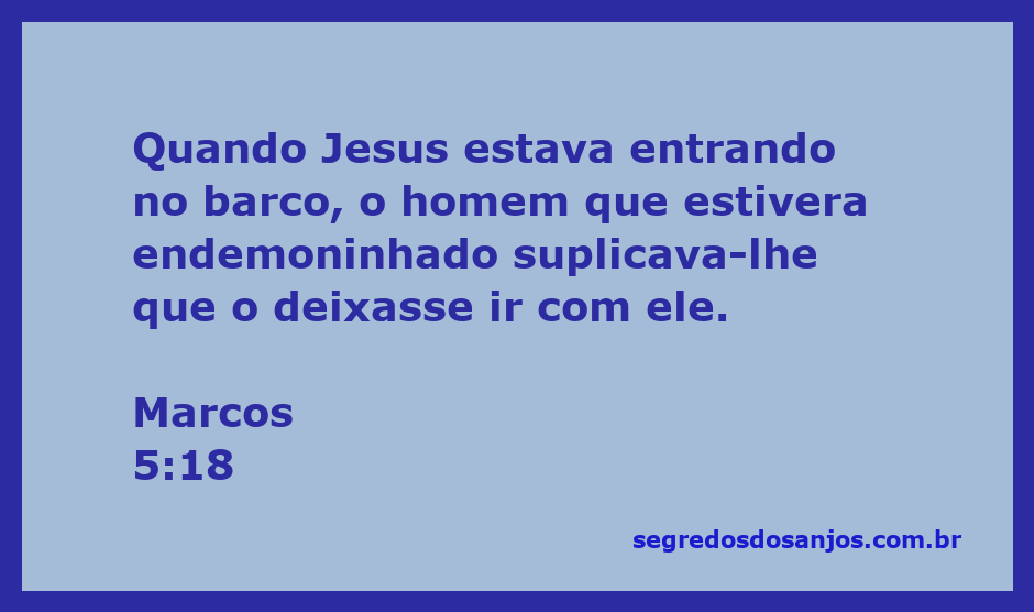 Homem endemoninhado suplicando a Jesus antes de entrar no barco.