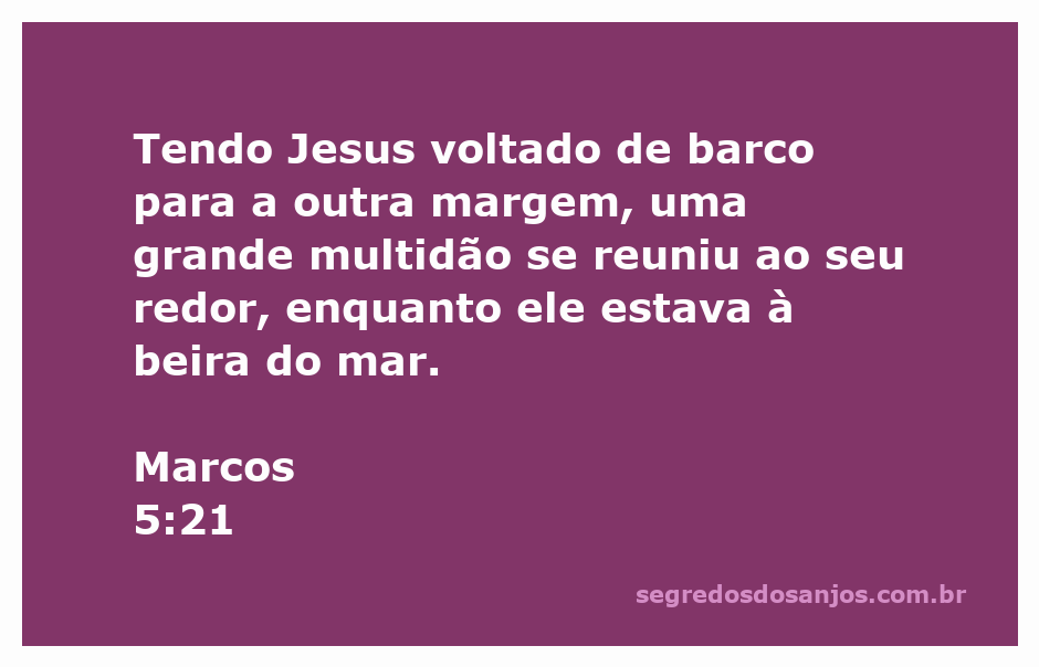 Jesus rodeado por uma grande multidão à beira do mar, após voltar de barco.
