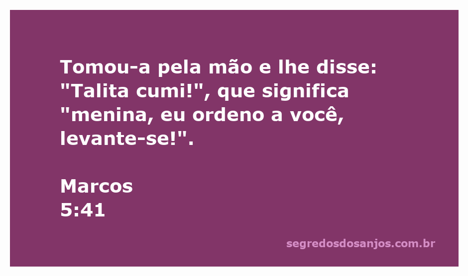 Jesus ressuscitando a menina com as palavras 'Talita cumi!'