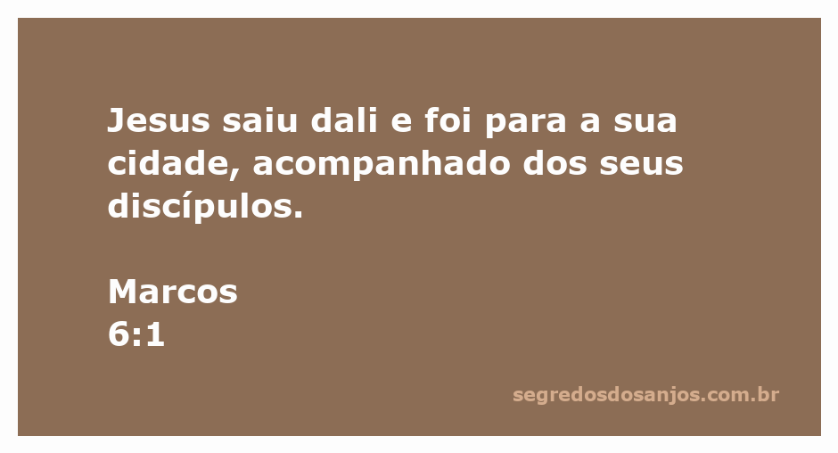 Jesus e seus discípulos caminhando em direção à sua cidade natal