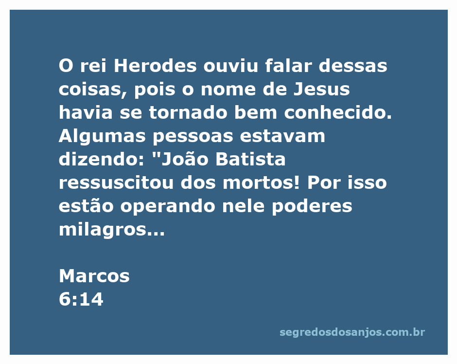 Ilustração do rei Herodes ouvindo sobre Jesus e a ressurreição de João Batista.