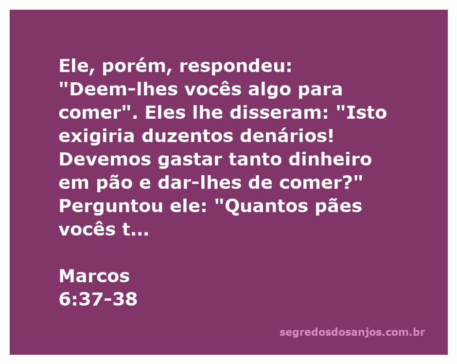 Imagem representativa da multiplicação dos pães e peixes, com Jesus questionando os discípulos sobre a comida para a multidão.