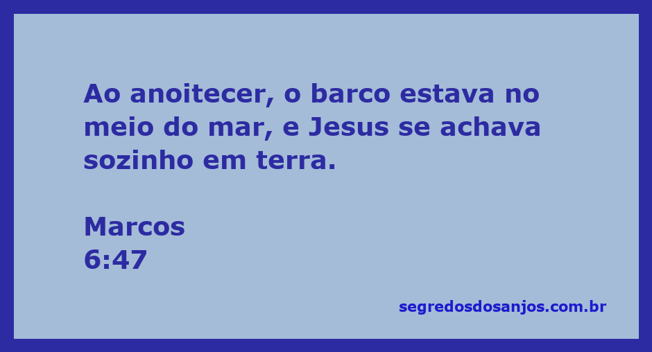 Ilustração de Jesus sozinho em terra enquanto os discípulos estão no barco no meio do mar ao anoitecer.