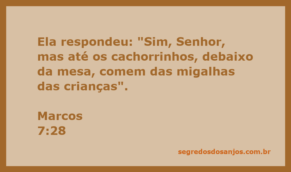 Imagem representativa da passagem Marcos 7:28, mostrando uma mulher pedindo ajuda enquanto cães aguardam migalhas.