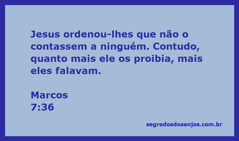 Ilustração de Jesus pedindo silêncio sobre seus milagres, conforme descrito em Marcos 7:36.