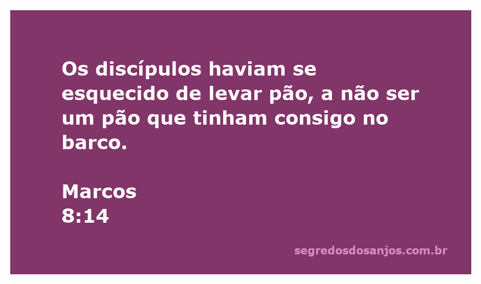 Imagem dos discípulos no barco, refletindo sobre o pão esquecido.