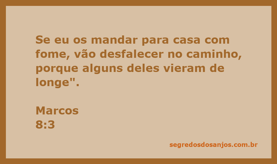 Jesus preocupado com a fome da multidão que o seguia, mencionando que alguns vieram de longe.