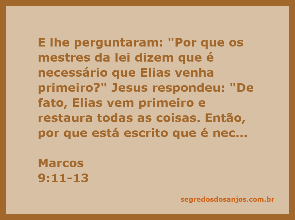 Jesus conversando com seus discípulos sobre a vinda de Elias e seu sofrimento