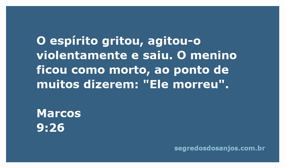 Ilustração de um menino possuído por um espírito maligno, retratando o momento em que ele cai no chão após a expulsão do espírito.