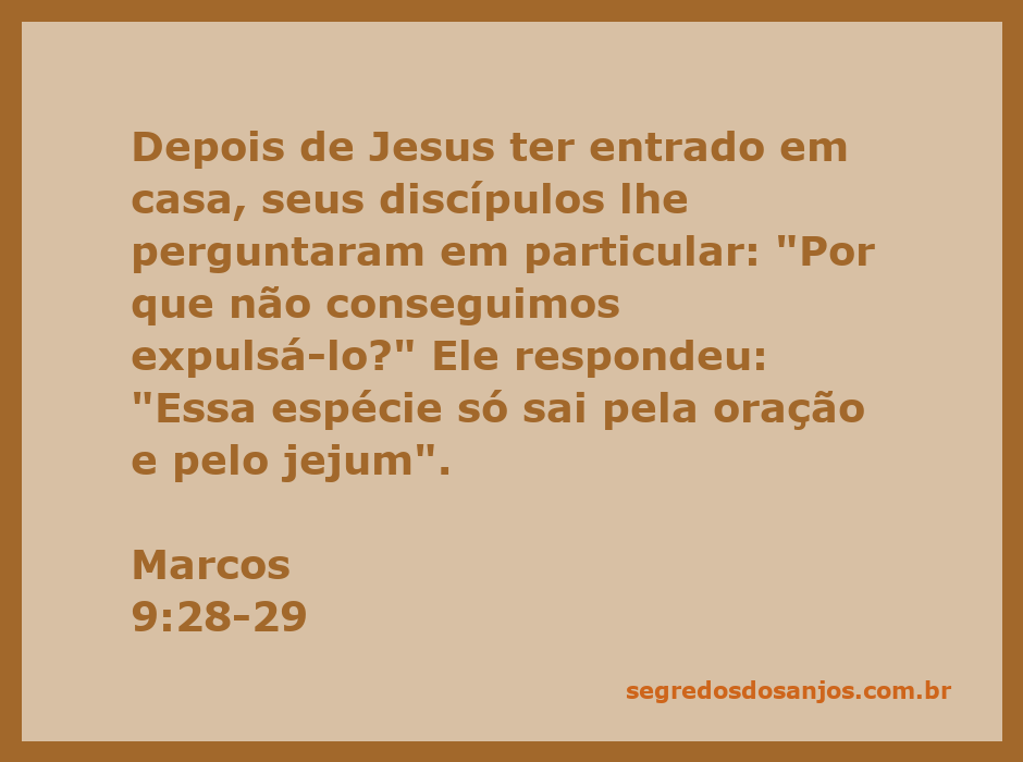 Imagem de Jesus ensinando seus discípulos sobre a importância da oração e do jejum para expulsar demônios.