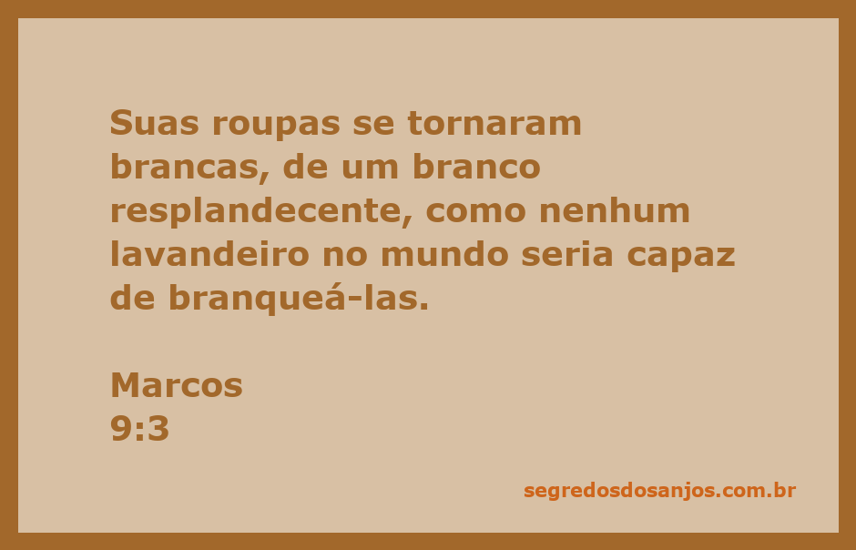 A transfiguração de Jesus, com roupas brancas resplandecentes, simbolizando pureza e divindade.