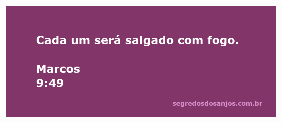 Ilustração do versículo Marcos 9:49, representando a ideia de purificação e sacrifício.