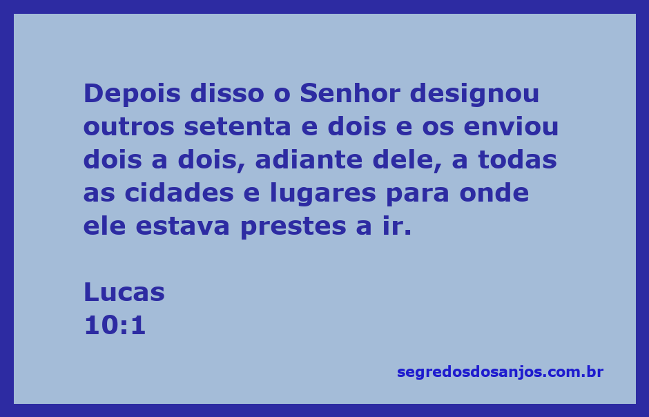 Jesus enviando setenta e dois discípulos em missão