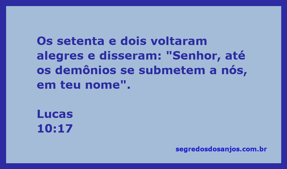 Os setenta e dois discípulos celebrando sua vitória sobre os demônios em nome de Jesus.