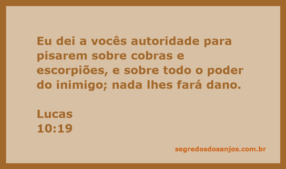 Imagem de uma pessoa pisando sobre cobras e escorpiões, simbolizando a autoridade dada por Deus.