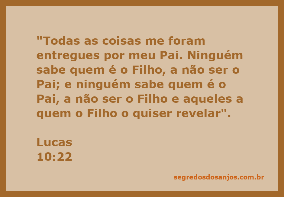Ilustração do versículo Lucas 10:22, destacando a relação entre o Pai e o Filho.