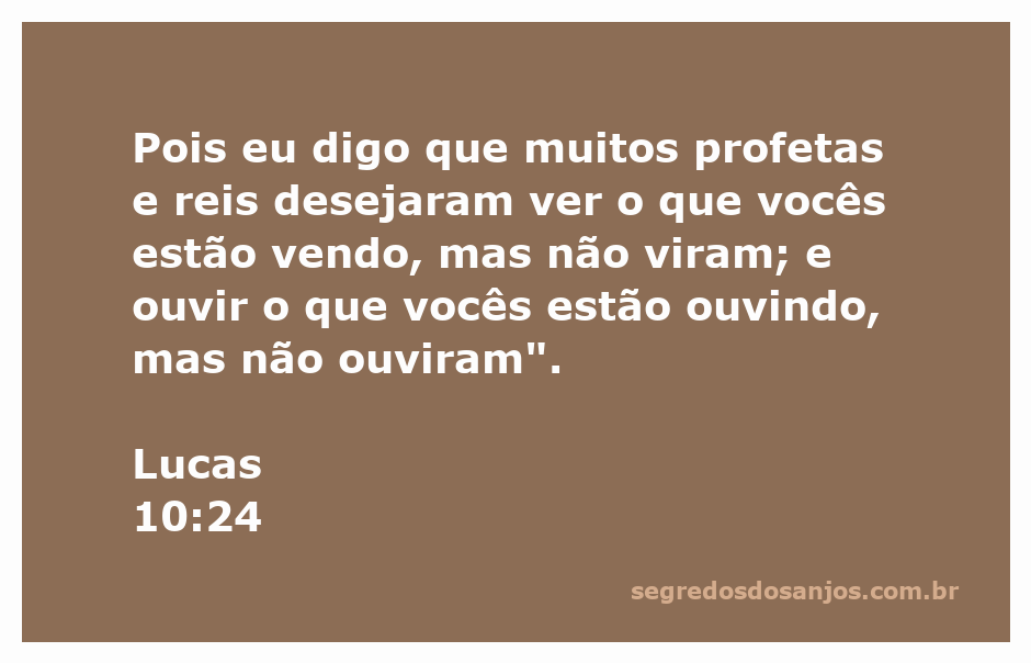 Ilustração do versículo Lucas 10:24 mostrando a importância da revelação divina