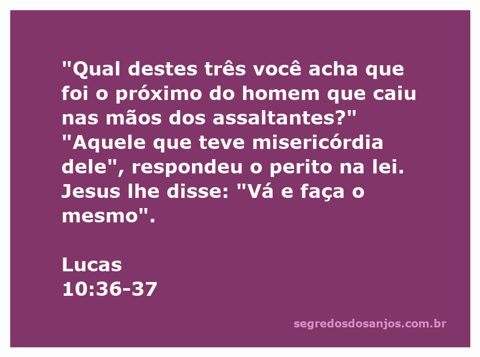 Uma ilustração de Jesus ensinando sobre a misericórdia em Lucas 10:36-37.