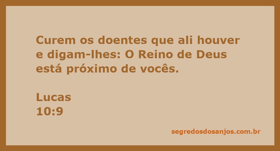 Imagem representando a cura de doentes com a mensagem do Reino de Deus.