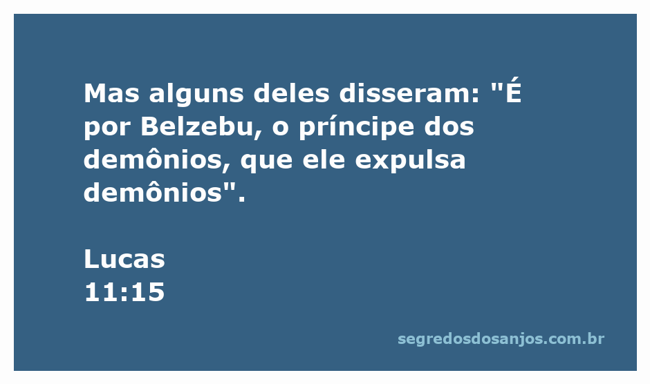 Representação artística da passagem de Lucas 11:15, onde alguns acusam Jesus de expulsar demônios pelo príncipe dos demônios, Belzebu.