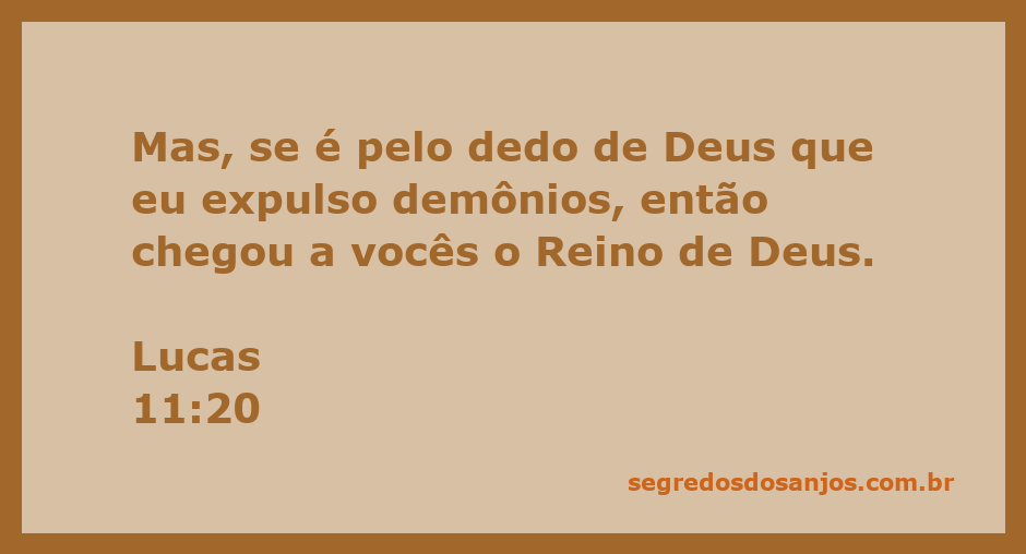 Imagem representativa da passagem Lucas 11:20, destacando o poder de Deus sobre os demônios.