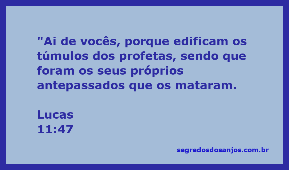 Imagem representativa de um túmulo sendo construído em homenagem aos profetas, com uma citação de Lucas 11:47 em destaque.