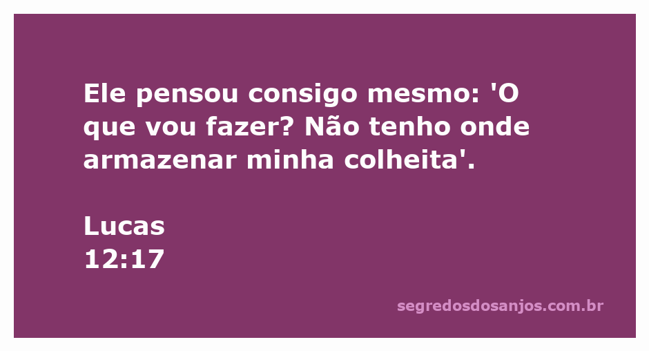 Homem pensando sobre como armazenar sua colheita, inspirado em Lucas 12:17.