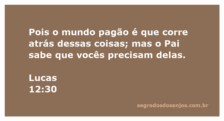 Imagem representando a confiança em Deus para suprir nossas necessidades conforme Lucas 12:30.