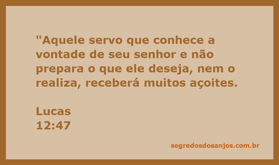 Ilustração de um servo negligente que não cumpre as ordens de seu senhor, representando Lucas 12:47.