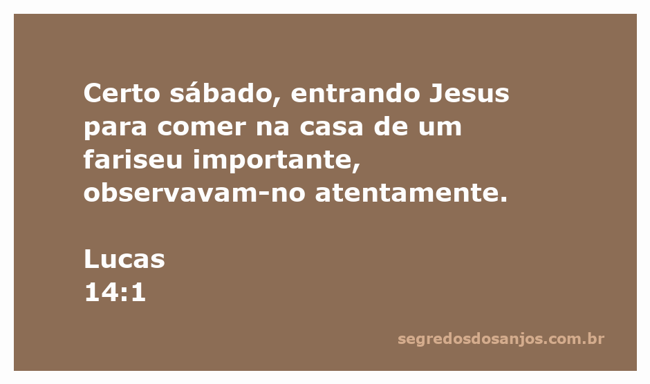 Jesus entrando na casa de um fariseu em um sábado, com olhares atentos ao seu redor.