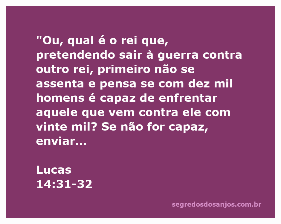 Rei considerando estratégia militar antes de entrar em batalha, representando Lucas 14:31-32.