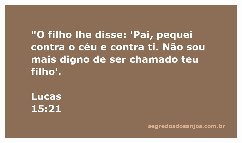 Ilustração do arrependimento do filho pródigo, representando a súplica ao pai.