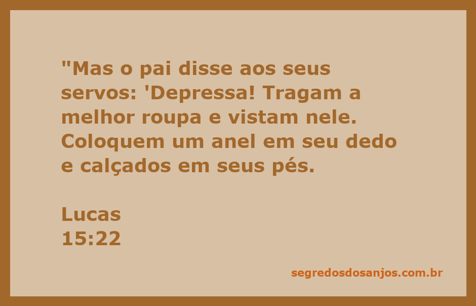 Imagem do pai recebendo o filho pródigo com roupas novas, um anel e calçados, simbolizando perdão e acolhimento.