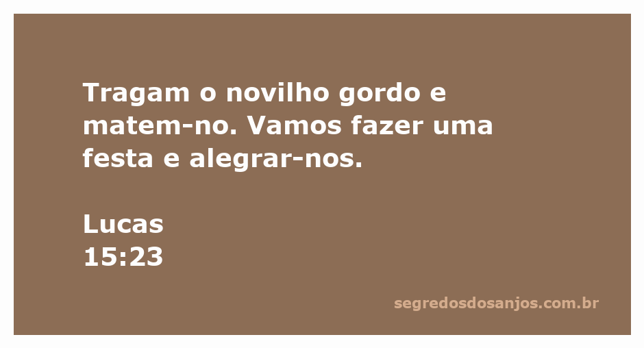 Imagem de uma celebração com um novilho gordo preparado para uma festa, simbolizando alegria e recomeço.