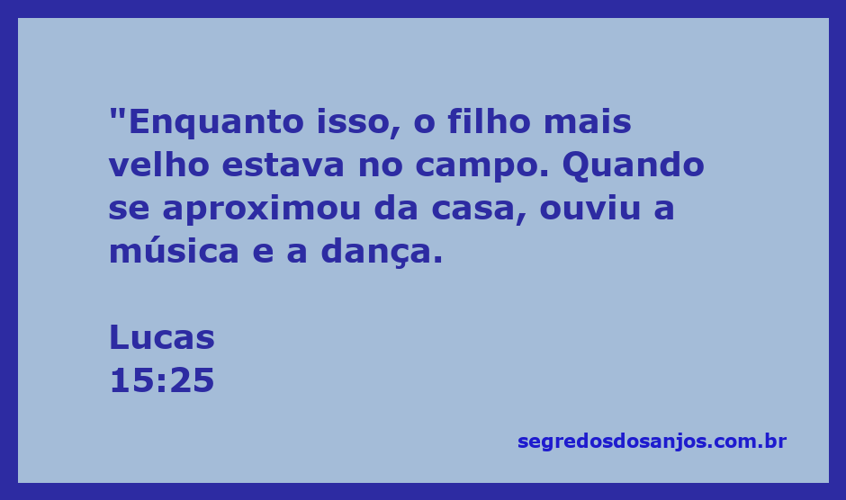 O filho mais velho se aproxima da casa enquanto ouve música e dança, simbolizando o retorno do irmão perdido.