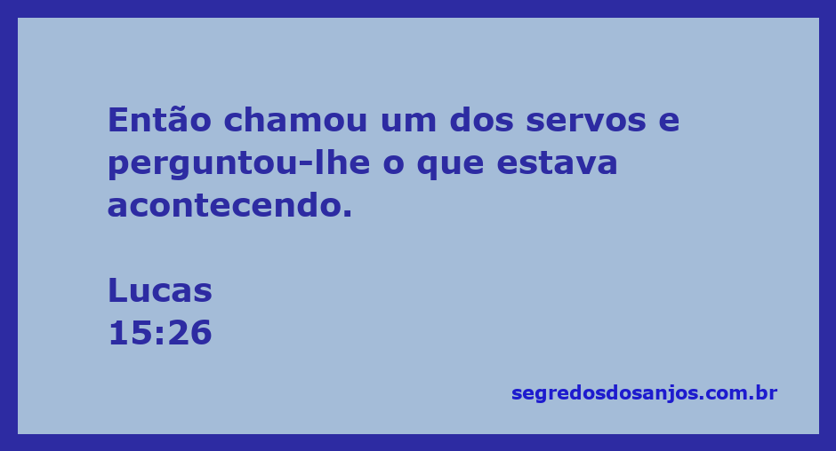 Servo respondendo ao pai sobre a situação do filho perdido na parábola do filho pródigo.