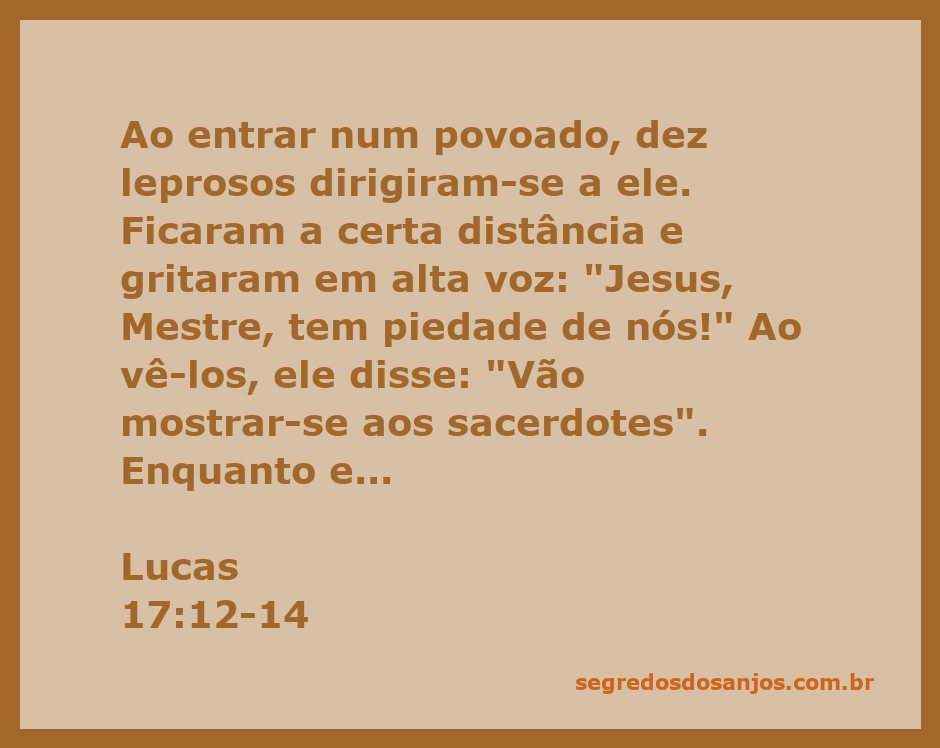 Imagem de dez leprosos clamando a Jesus por cura enquanto estão à distância