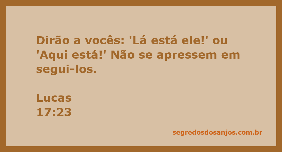 Imagem representativa de Lucas 17:23, enfatizando a cautela ao seguir falsos profetas.