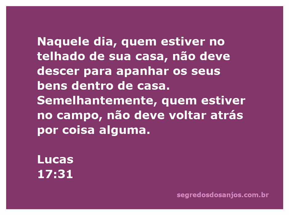 Ilustração de uma pessoa no telhado de uma casa, simbolizando a urgência de não voltar atrás, conforme Lucas 17:31.